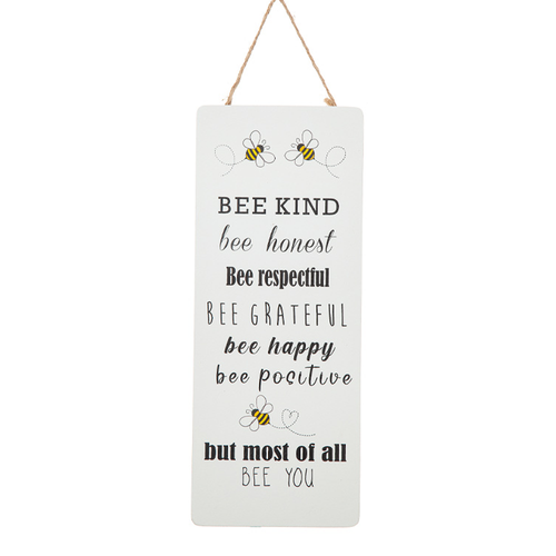Tavla - Bee happy 12x30cm