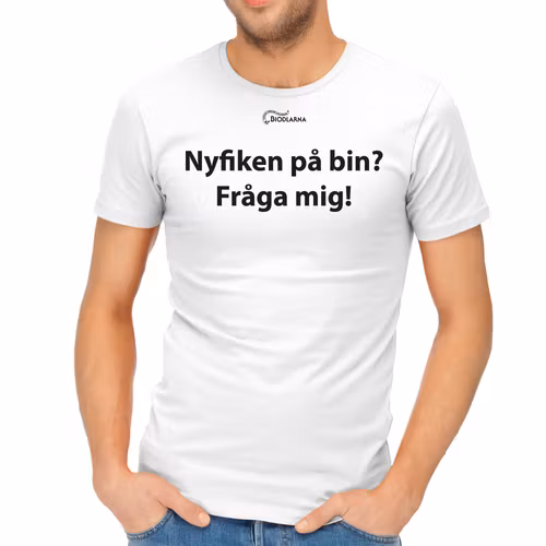 Vit T-shirt - Nyfiken på bin?