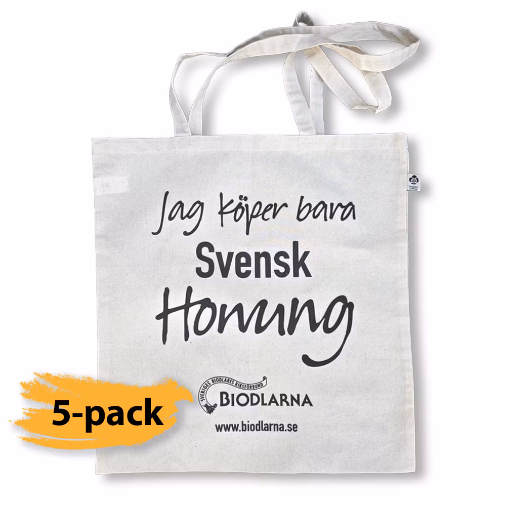 Tygkasse - Jag köper bara svensk honung