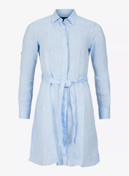 W Linen Flare Long Shirt