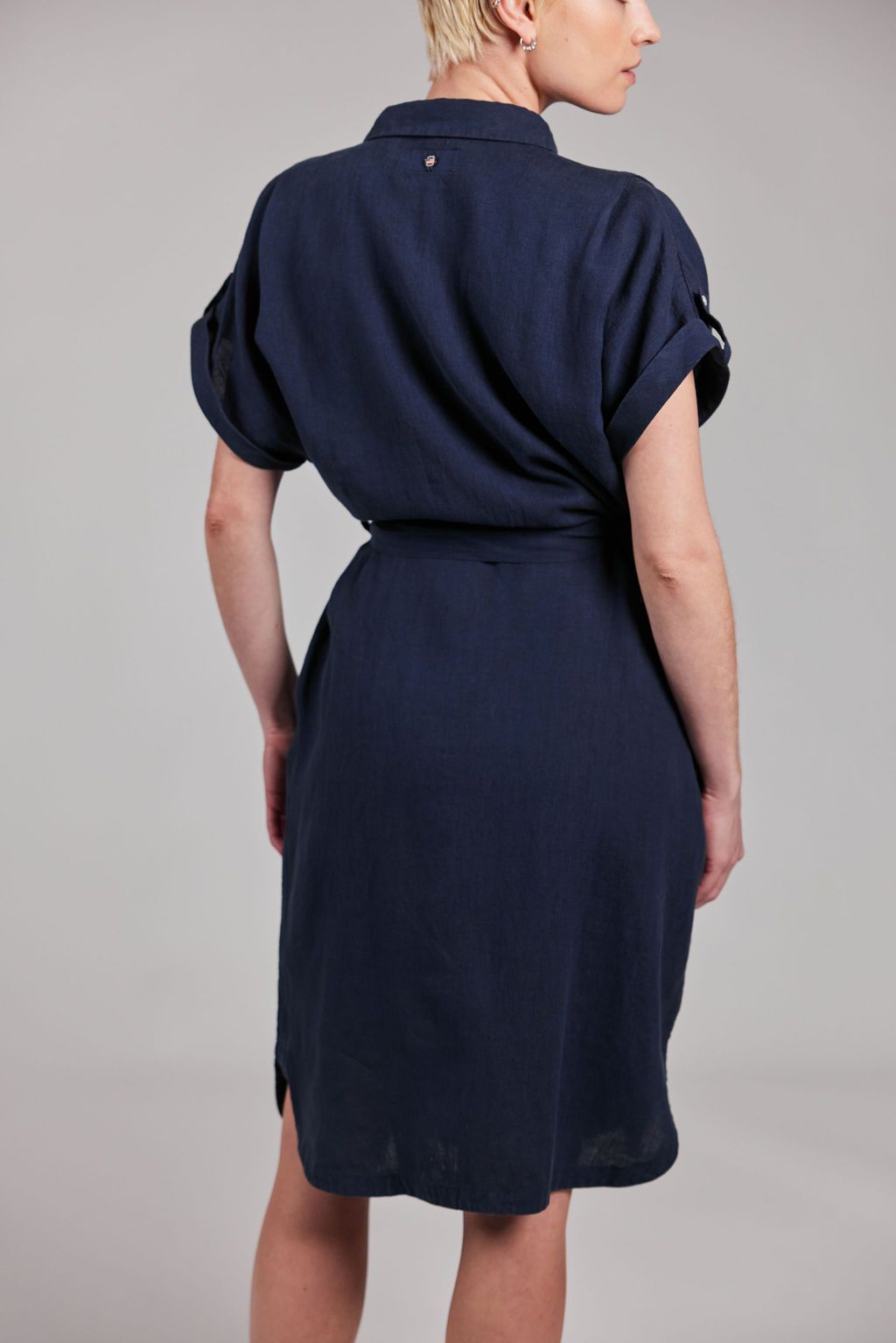 Belted Linen Dress