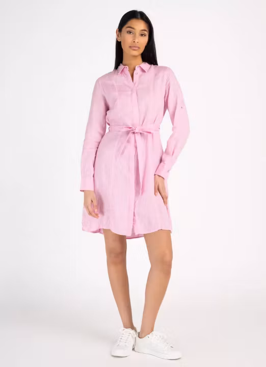 W Linen Flare Long Shirt