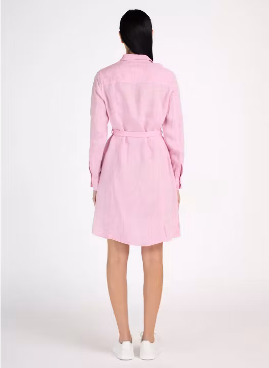 W Linen Flare Long Shirt