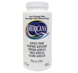 DecoArt Americana Snow (Titanium) White 473ml - Vit