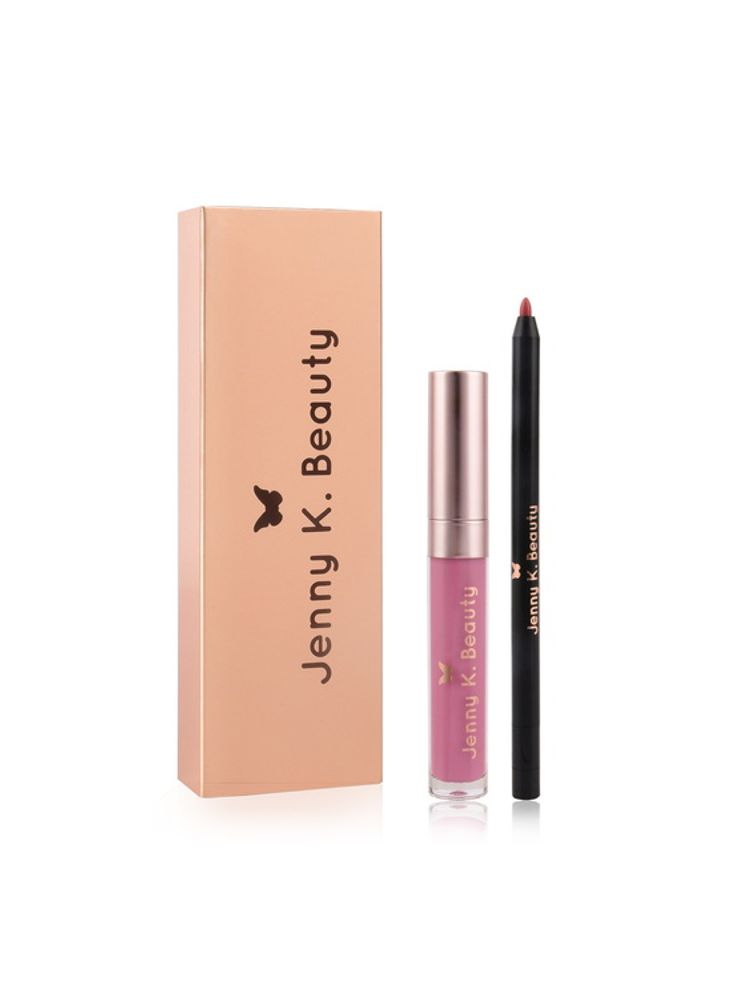 Loving Life Lip Kit ~ Matte Liquid Lipstick + Lip Liner 04. Polar Pink