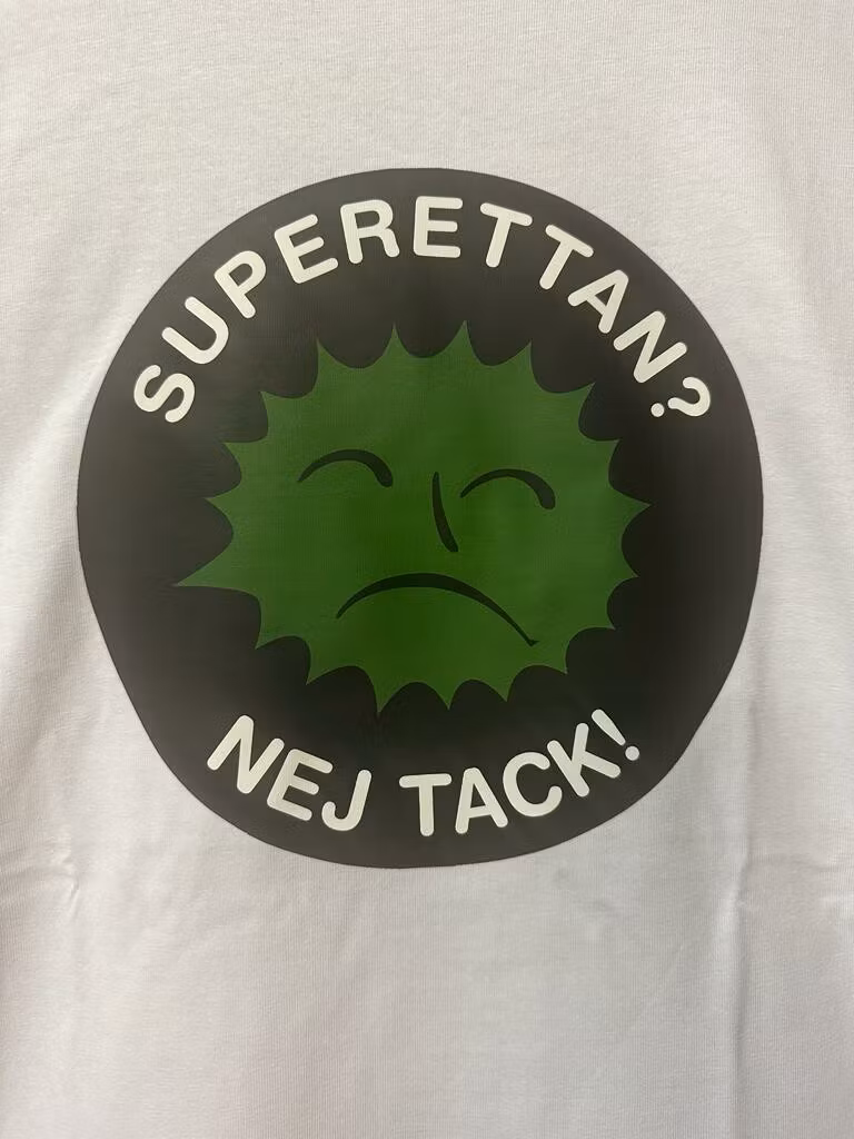 T-SHIRT: S1? NEJ TACK - VIT