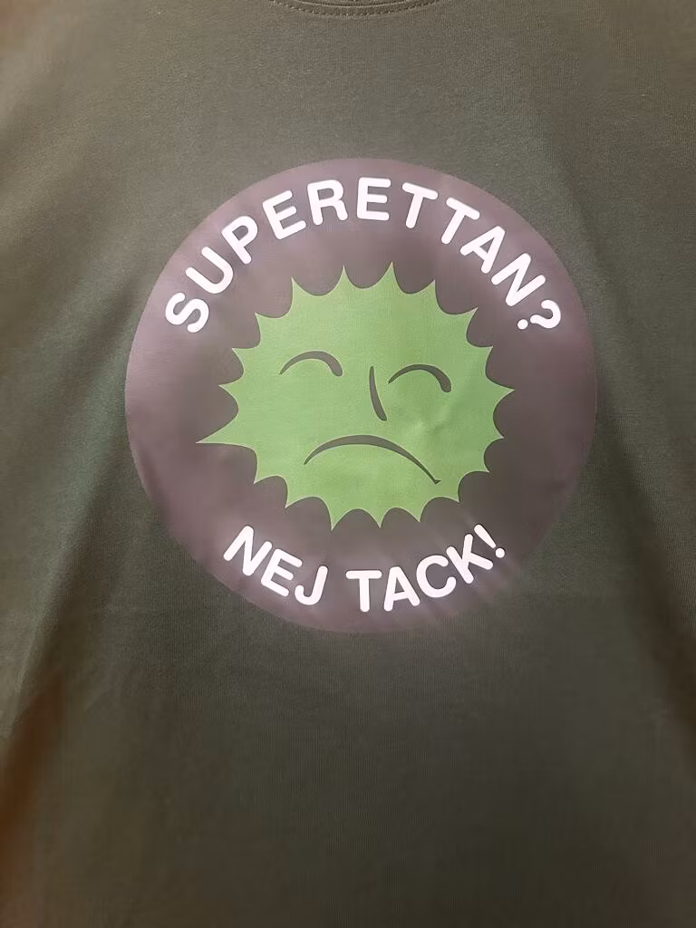 T-SHIRT: S1? NEJ TACK - GRÖN