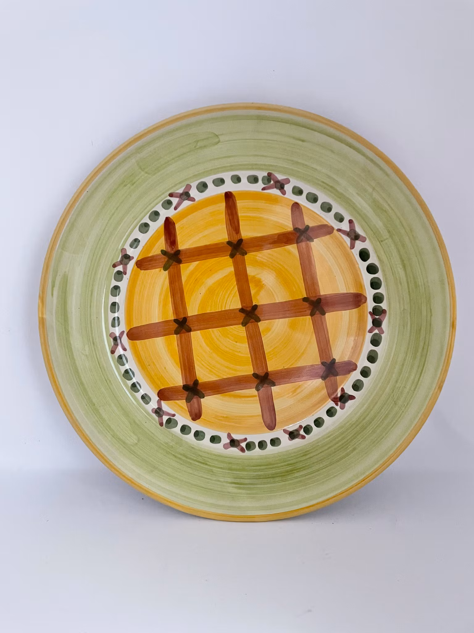 Ravello djup tallrik med rutig botten, 23cm