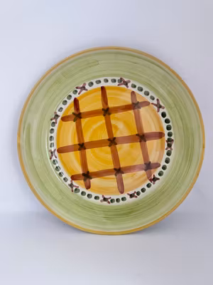 Ravello djup tallrik med rutig botten, 23cm