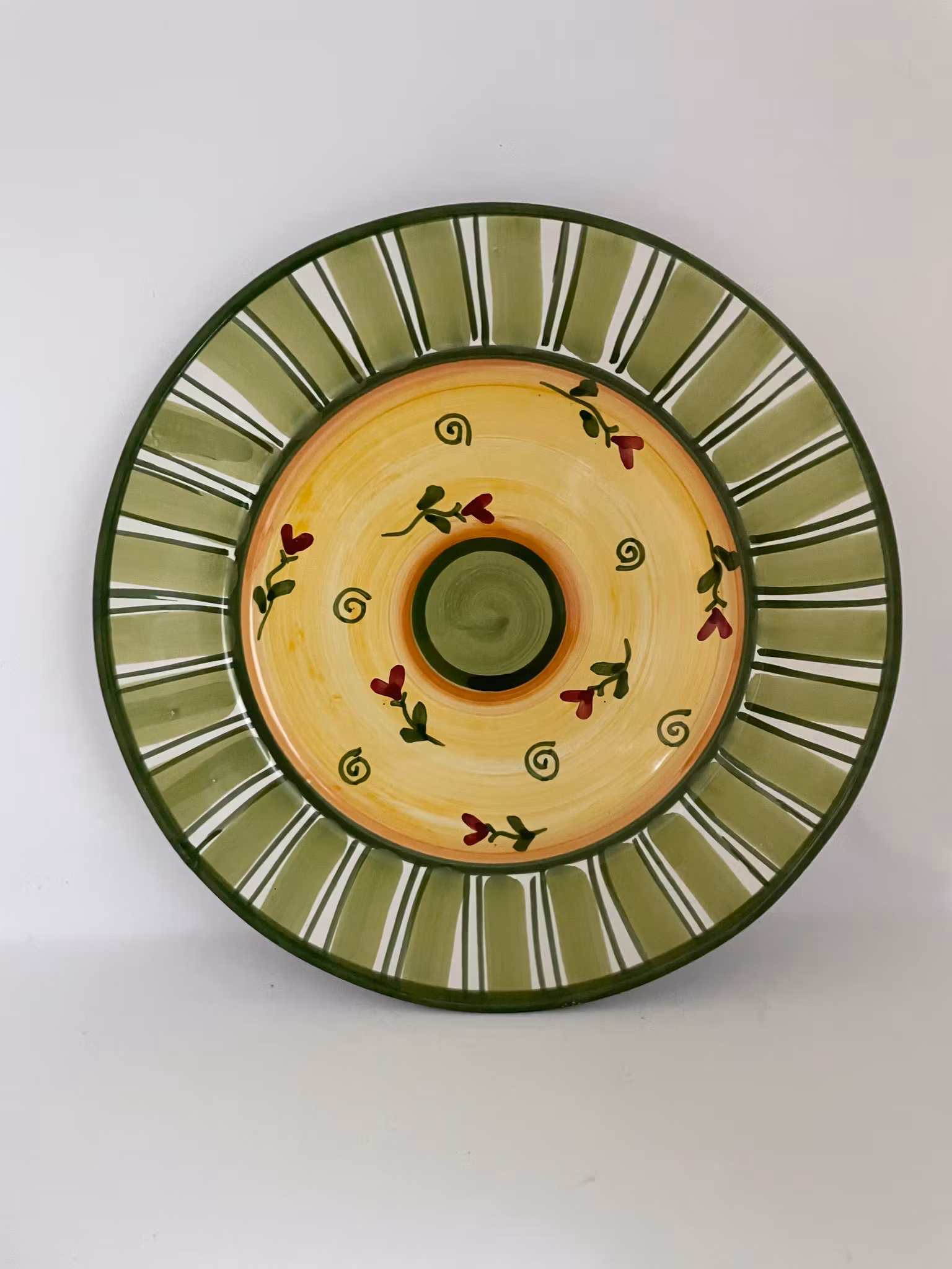 Ravello djup tallrik med gul botten, 23 cm