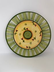 Ravello djup tallrik med gul botten, 23 cm