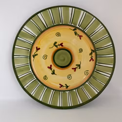 Ravello djup tallrik med gul botten, 23 cm