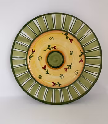 Ravello djup tallrik med gul botten, 23 cm