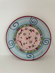Ravello djup tallrik med rosa botten, 23 cm