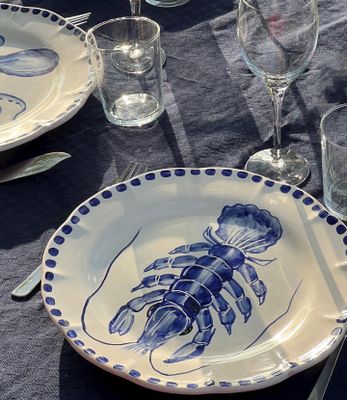 Marina soup plate 23 cm, lobster motif