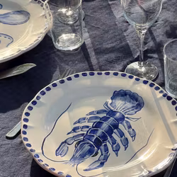 Marina soup plate 23 cm, lobster motif