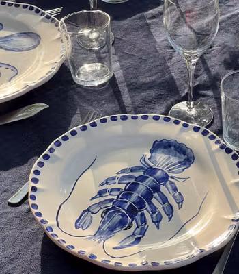 Marina soup plate 23 cm, lobster motif