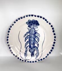 Marina soup plate 23 cm, lobster motif
