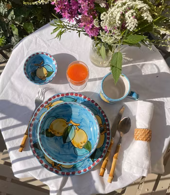 Sorrento Limone, skål med citronmönster, 18 cm