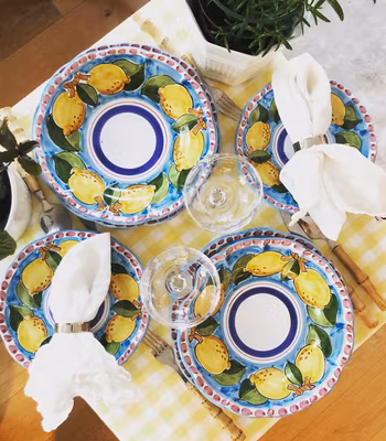 Sorrento Limone set, turkos botten