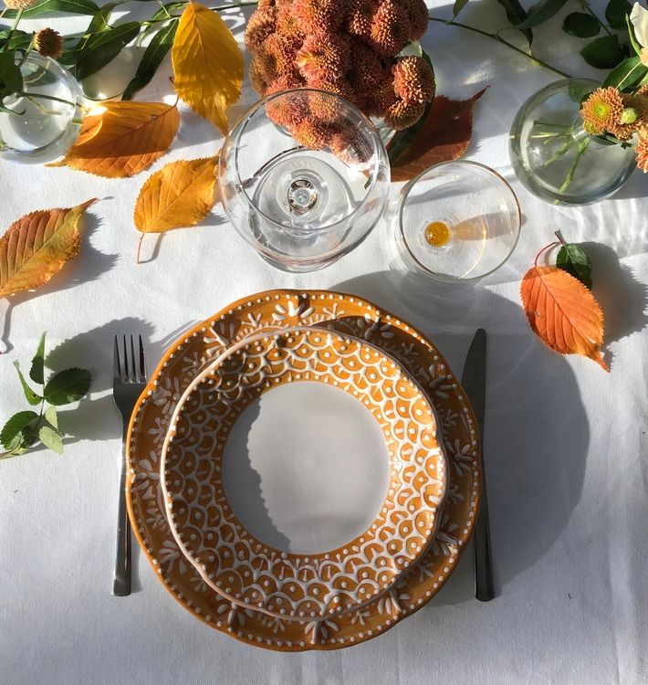 Ischia djup tallrik, orangegul 23 cm