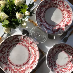 Positano tallrik 26 cm, röd