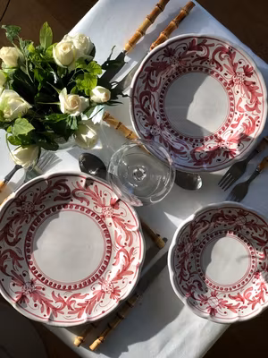Positano djup tallrik 23 cm, röd