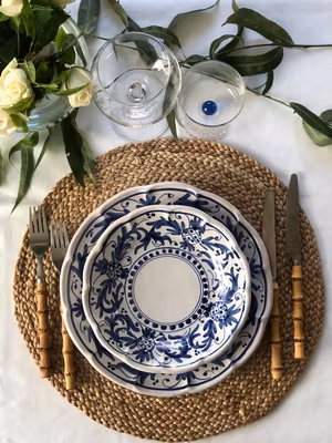 Positano assiett 21 cm, blå
