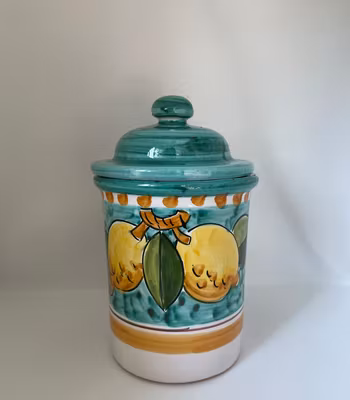 Sorrento Limone burk med lock, grön