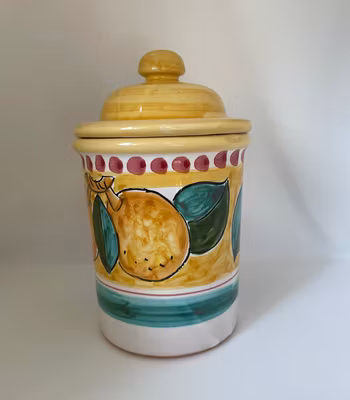 Sorrento Limone burk med lock, gul