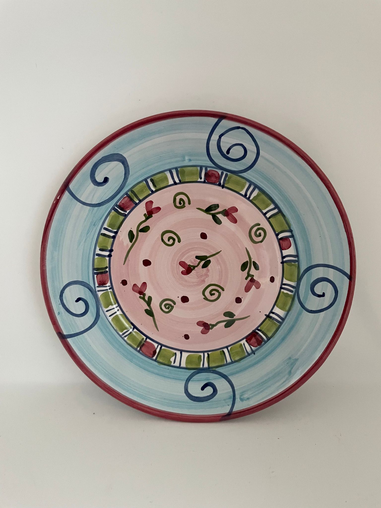 Ravello assiett med rosa botten, 20 cm
