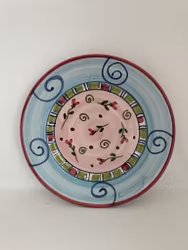 Ravello assiett med rosa botten, 20 cm