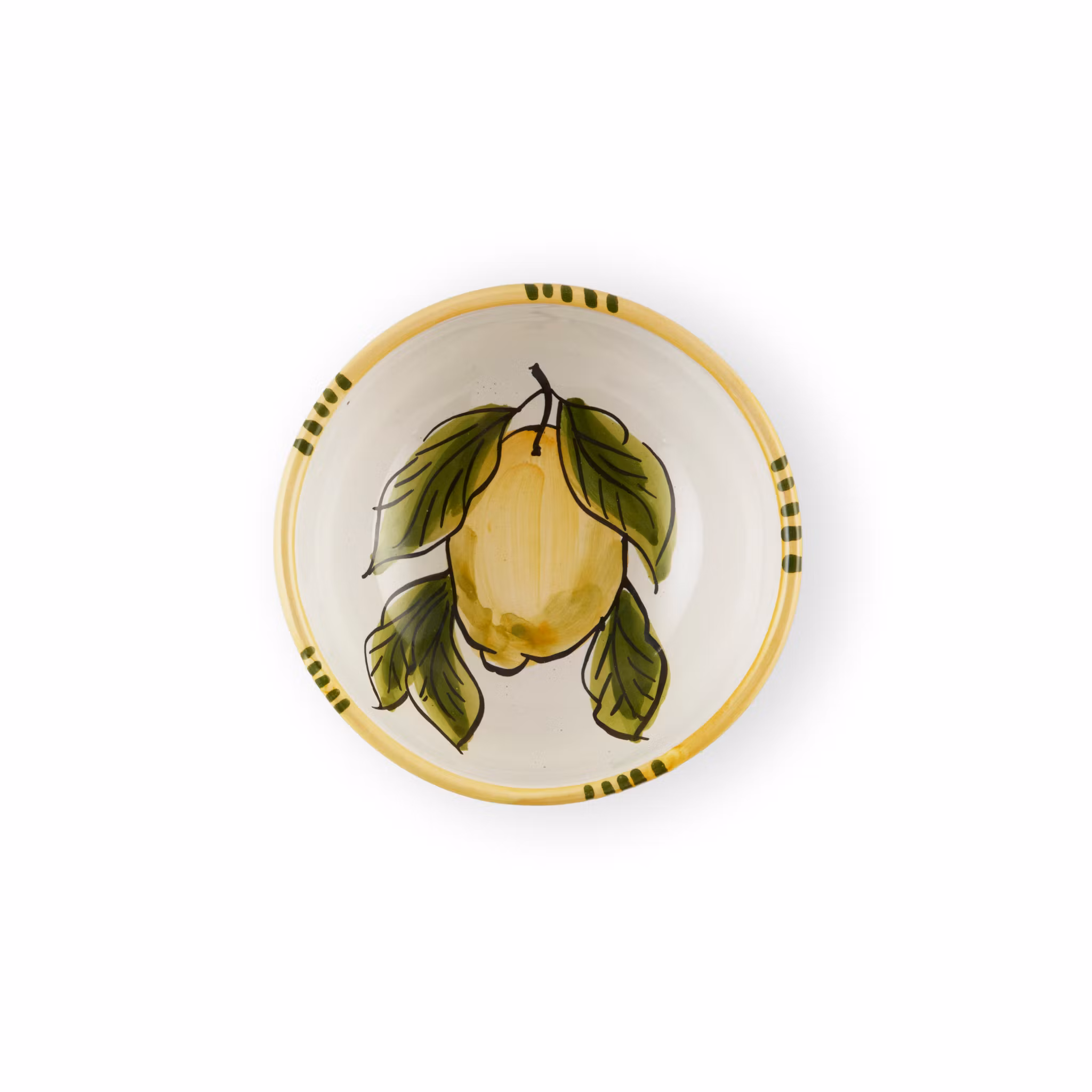 Limone Bianco liten skål med citronmönster, 13 cm