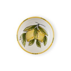 Limone Bianco djup skål med citronmönster, 18 cm