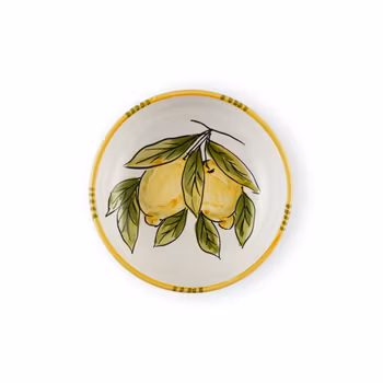 Limone Bianco djup skål med citronmönster, 18 cm