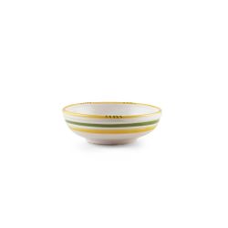 Limone Bianco djup skål med citronmönster, 18 cm