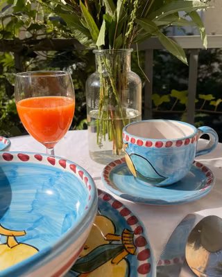Sorrento Limone cappuccinokopp med fat