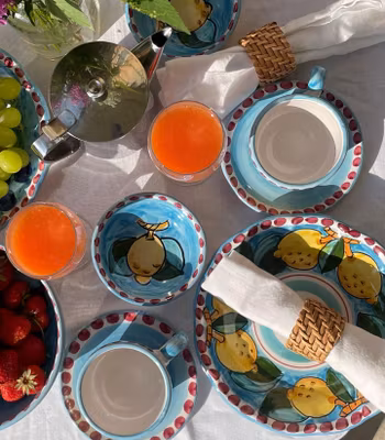 Sorrento Limone cappuccinokopp med fat