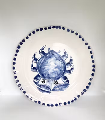 Marina soup plate 23 cm, crab motif