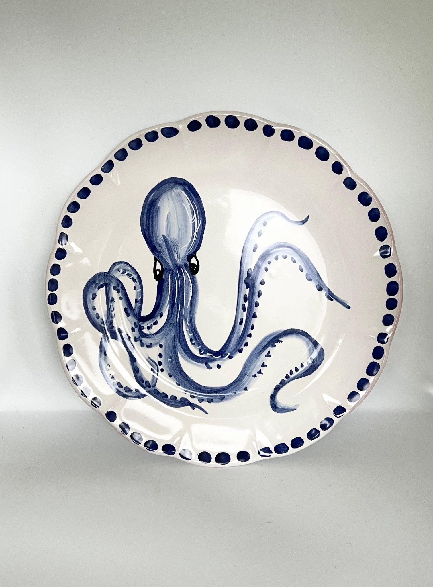 Marina soup plate 23 cm, octopus motif