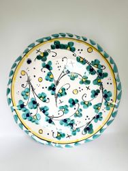 Toscana djup tallrik, 23 cm, grönt mönster