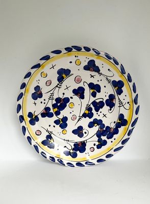 Toscana assiett, 20 cm, blått mönster