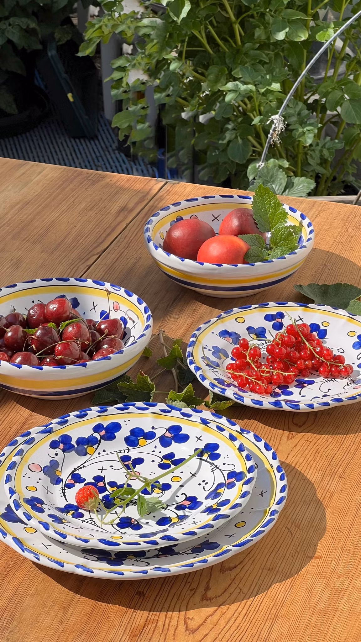 Toscana assiett, 20 cm, blått mönster