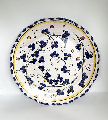 Toscana djup tallrik, 23cm, blått mönster