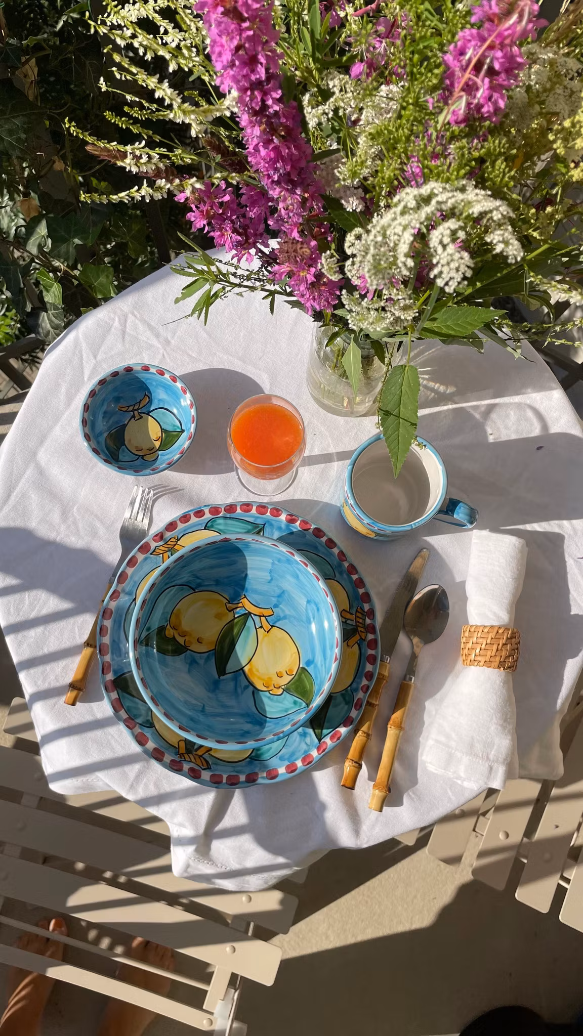 Sorrento Limone, liten skål med citronmönster, 13 cm
