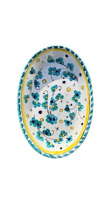 Toscana uppläggningsfat 37 cm, grönt mönster