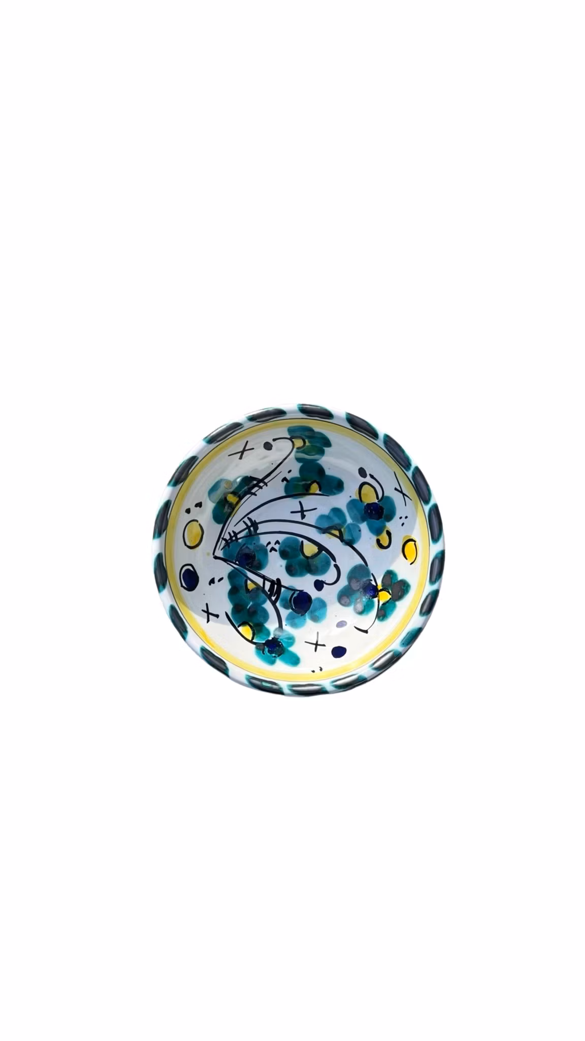 Toscana salladsskål 13 cm, grönt mönster