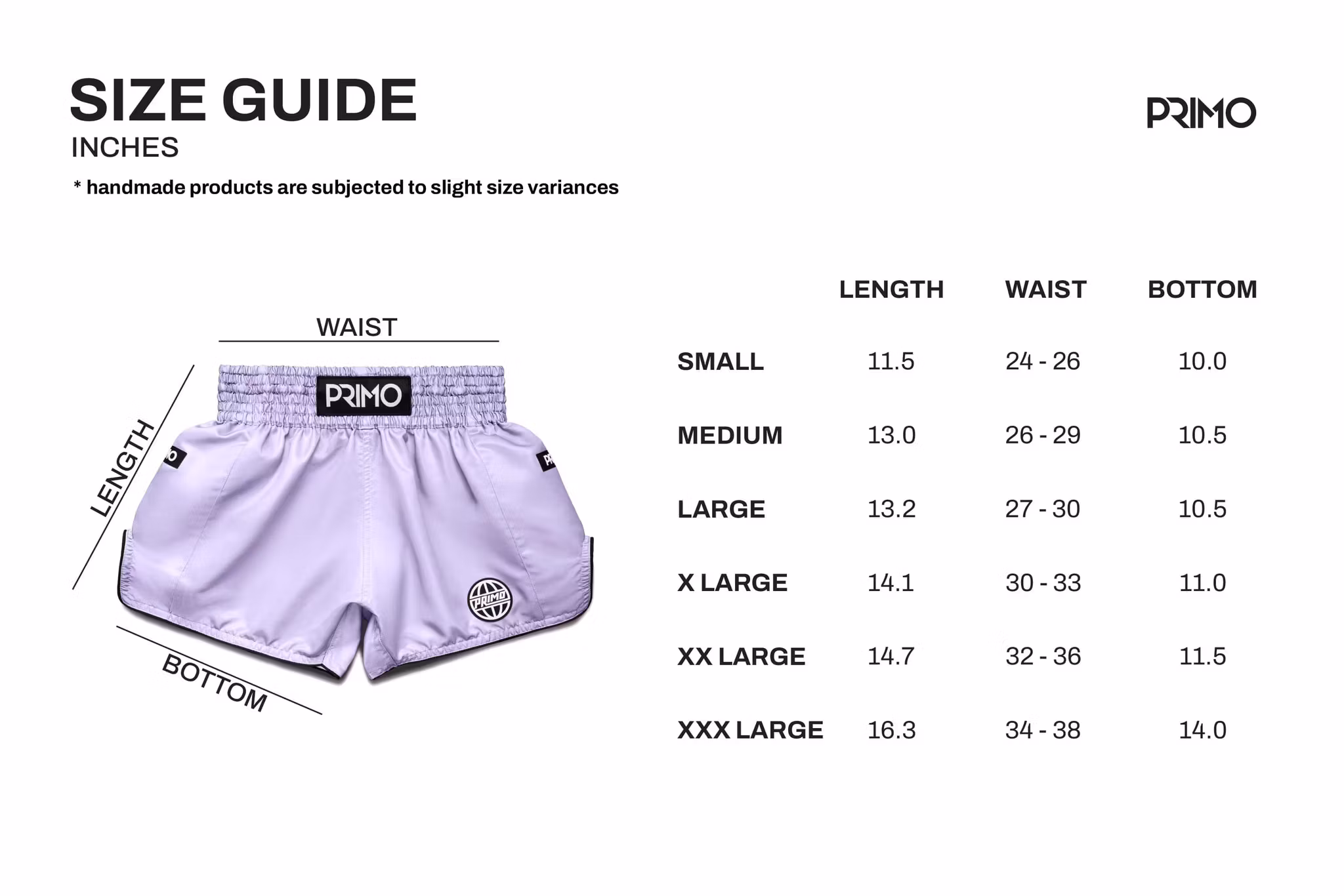 PRIMO: MUAY THAI SHORTS - ALTA SERIES - PASTEL LILA
