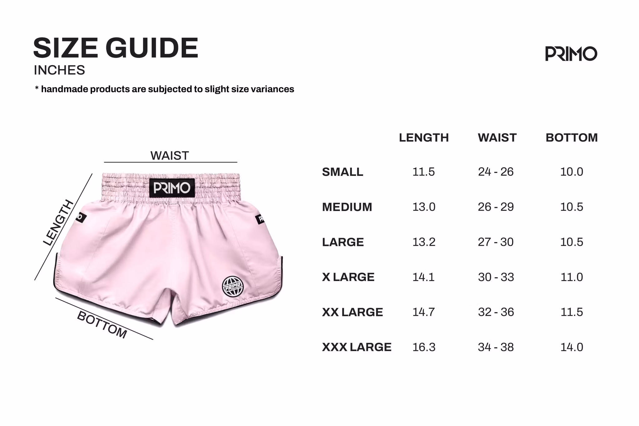 PRIMO: MUAY THAI SHORTS ALTA SERIES - PASTEL PINK