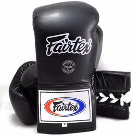 FAIRTEX: LACE-UP BOXNINGSHANDSKAR SVART 12 OZ